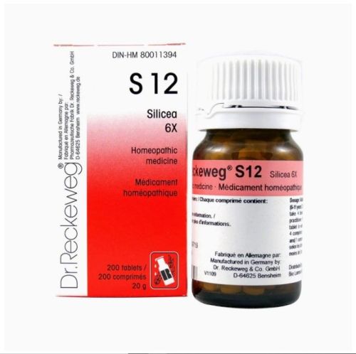 Dr. Reckeweg Schuessler Salts S12 Silicea 3X, 200 tablets (20 g)