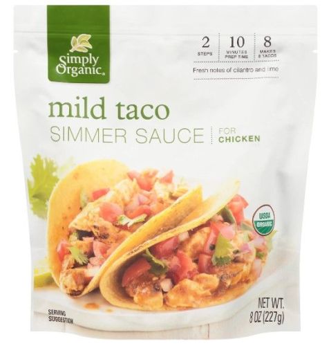Simply Organic Org Mild Taco Sim Sauce Chicken, 227g