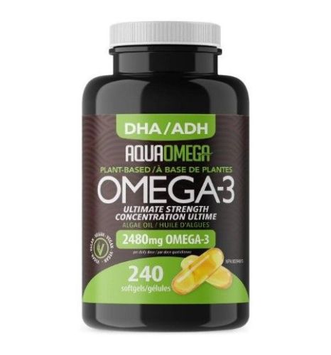 AquaOmega Plant Based DHA Algae Oil 240 Softgel