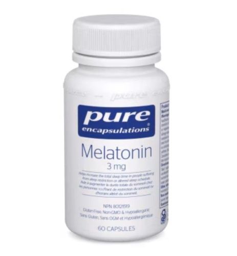 Pure Encapsulation Melatonin 3 mg. 60's, 60 capsules