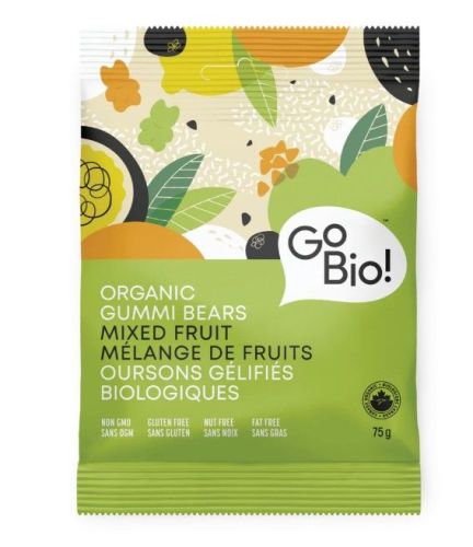 Gobio Organic Fruit Gummi Bears, 75g*10