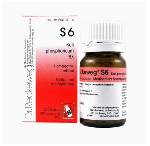 Dr. Reckeweg Schuessler Salts S6 Kali phosphoricum 12X, 200 tablets (20 g)