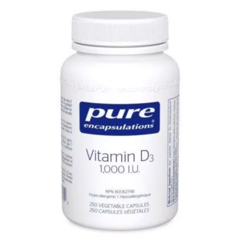 Pure Encapsulation Vitamin D3 1 000 IU, 120 capsules