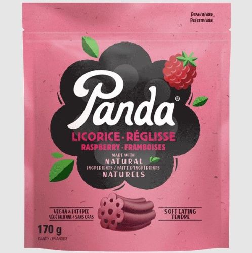 Panda Natural Licorice Raspberry Licorice Bag, 170g