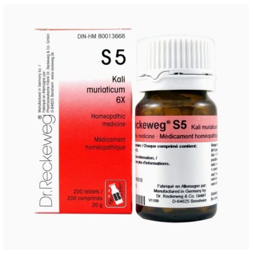 Dr. Reckeweg Schuessler Salts S5 Kali muriaticum 12X, 200 tablets (20 g)
