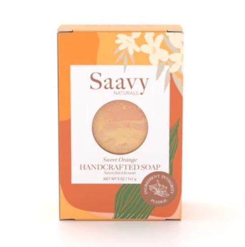 Saavy Naturals Sweet Orange Bar Soap, 141g