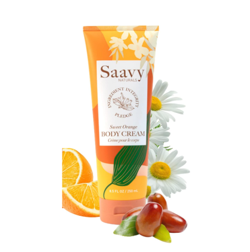 Saavy Naturals Sweet Orange Body Cream, 250mL