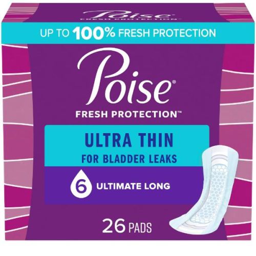 Poise Pads Ultimate O/Nite Non Wing, 26's