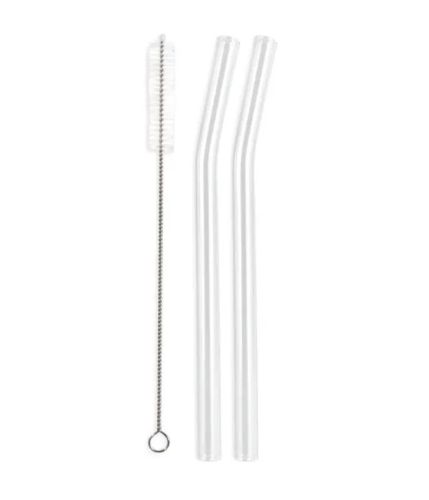 Enviro Glass Straws Combo Smoothie Straws 10" Bent