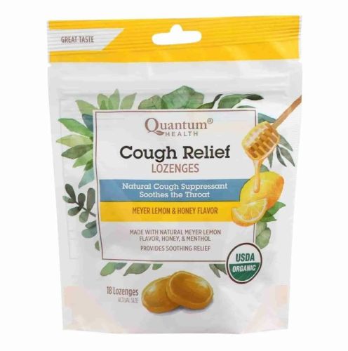 Quantum Health Organic Cough Relief Meyer Lemon, 18ct