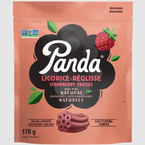 Panda Natural Licorice Strawberry Licorice Bag, 170g