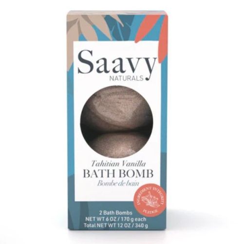 Saavy Naturals Tahitian Van Bath Bomb (2pk), 340g