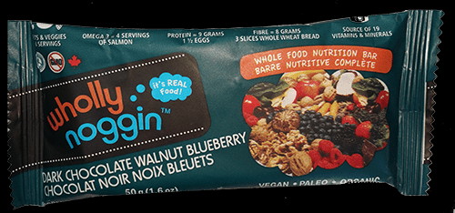 Wholly Noggin Foods Ltd Dark Choco. Walnut Berry 50g, 12/box