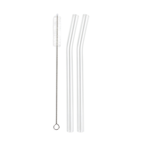 Enviro Glass Straws Combo Smoothie Straws 8" Bent