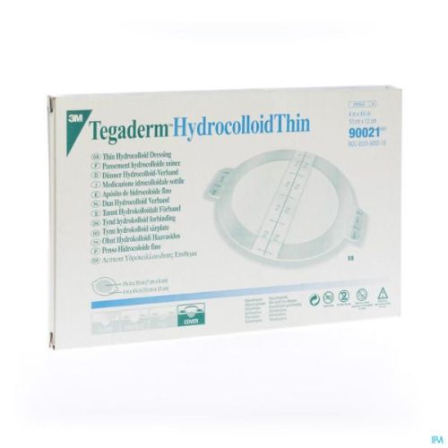 Tegaderm Hydrocolloid Thin 90021 7x9cm Oval, 10/box