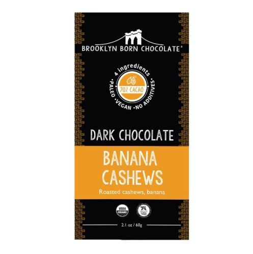 Brooklyn Born Chocolate Org Dark Choc Banana Cashew ,60g*12