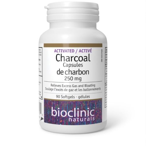 Bioclinic Naturals Activated Charcoal 250mg, 90 Softgels