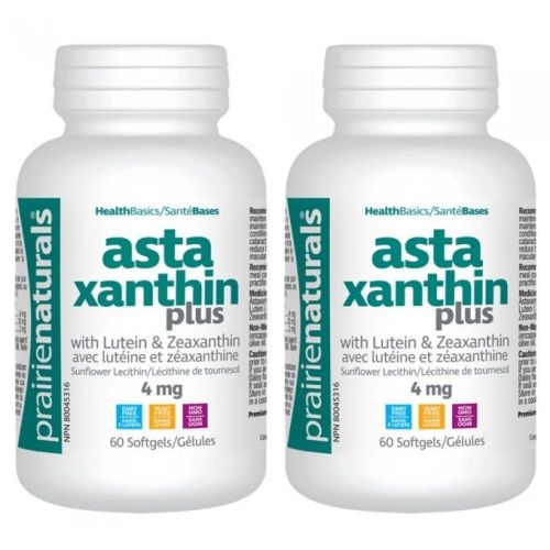 Prairie Naturals Astaxanthin Plus, DUO PACK x2 60 Softgels