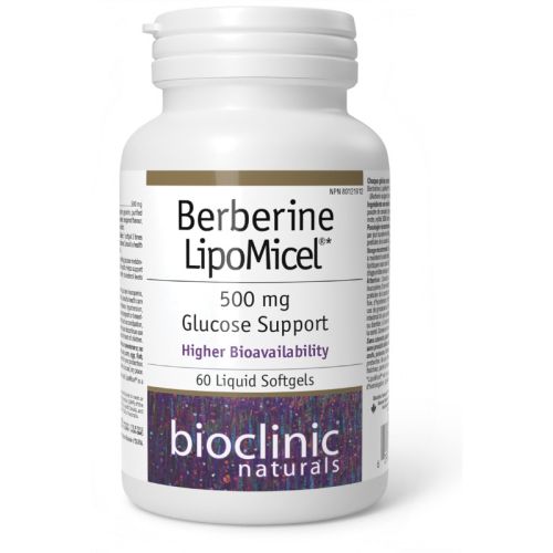 Bioclinic Naturals Berberine LipoMicel 500 mg, 60 Softgels