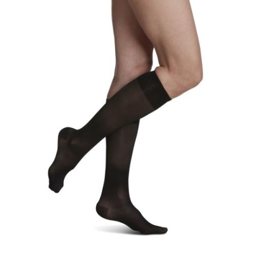 Sigvaris Sheer Fashion 120CB99 Pair Knee High 15-20mm Black, B