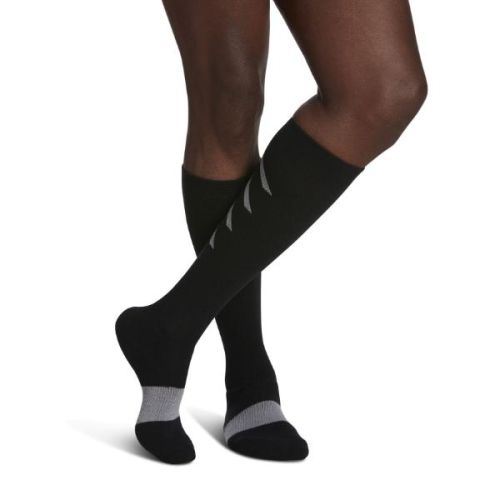 Sigvaris Athletic Recovery Socks 401CM99 Unisex Black, Medium