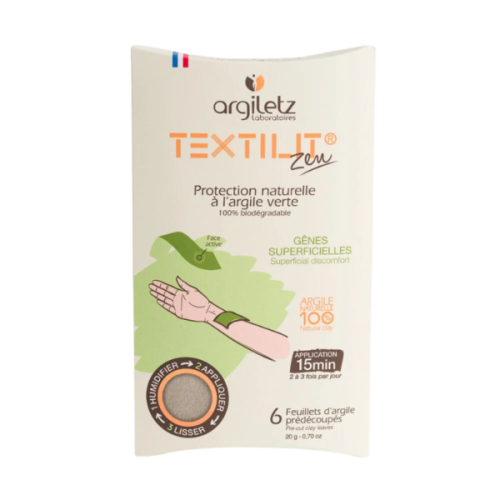 Argiletz Green Clay Sheets Textilit, 20 g