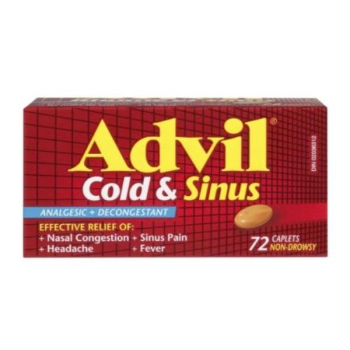 Advil Cold & Sinus Caplets, 72's