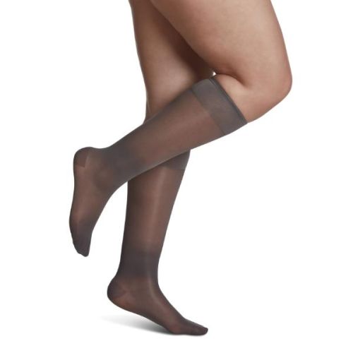 Sigvaris Sheer Fashion 120CB12 Pair Knee High 15-20mm Charcoal, B