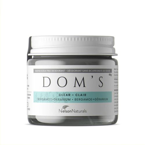 Dom's Deodorant Clear Deodorant Jar, 65g