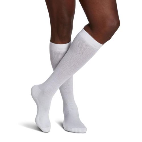 Sigvaris Eversoft Diabetic Socks 160CL00 8-15mm White Unisex, Large