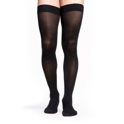 Sigvaris 232NLLM-99 Pair Thigh High 20-30mm Black, LL