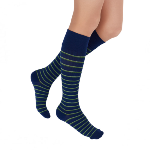 Rejuva Support Socks 15-20mm KSTR1NG3 Stripe Navy/Green, Large