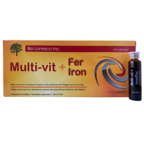 Bio Lonreco Multi-vit + Iron, Drinkable ampoules - (20 x 10 ml)