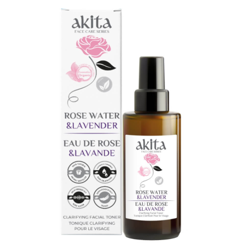 Akita All Natural Rose Water with Lavender, 100ml