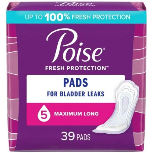 Poise Pads Maximum Absorbency Long, 39's