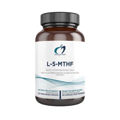 Designs for Health L-5-MTHF, 120 Veg Capsules