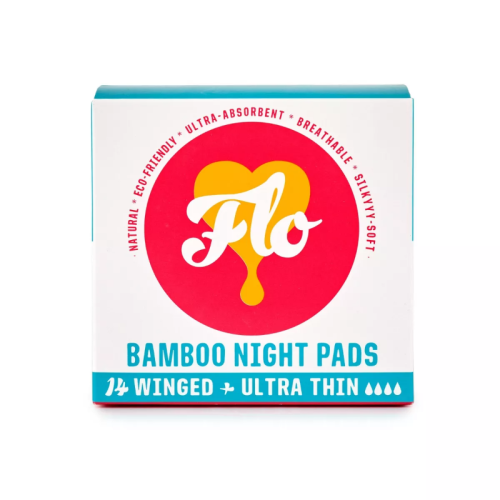 Here We Flo FLO Pads Night, w/Wings (14 pads)