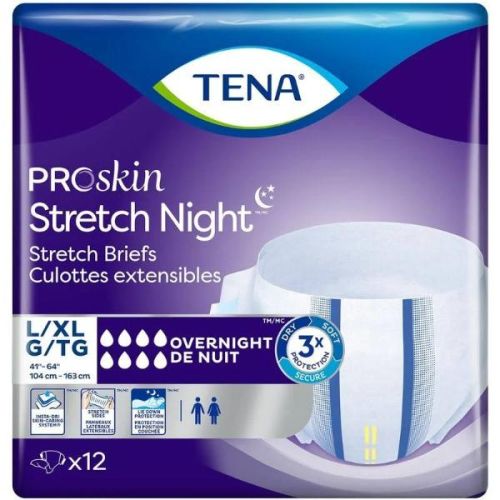 Tena Proskin Stretch Briefs Night L/XL, 12'S