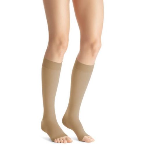 Jobst Opaque Knee High Open Toe 15-20MM 7518302 Natural, Large