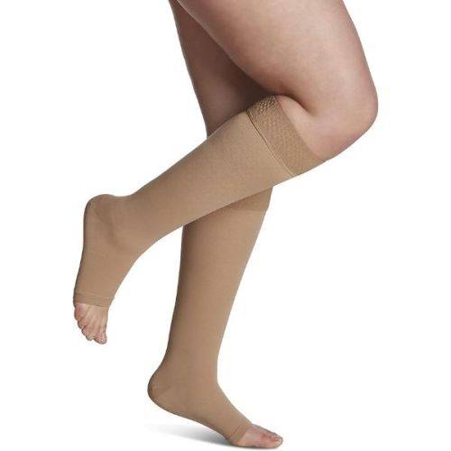 Sigvaris 862CMLO-66/S Pair Calf W/Grip 20-30mm Light Beige, ML