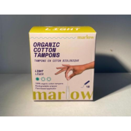 Marlow Organic Cotton Tampons (Light), 18ct