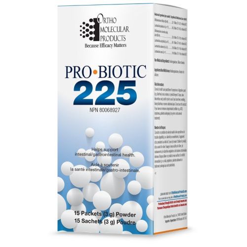 Ortho Molecular Products Probiotic 225, 3g (15 Packets)