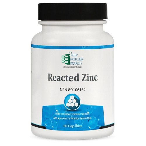 Ortho Molecular Products Reacted Zinc, 60 Capsules