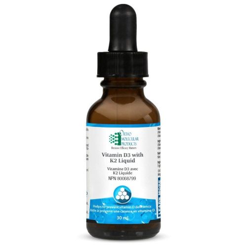 Ortho Molecular Products Vitamin D3 with K2 Liquid, 30 mL