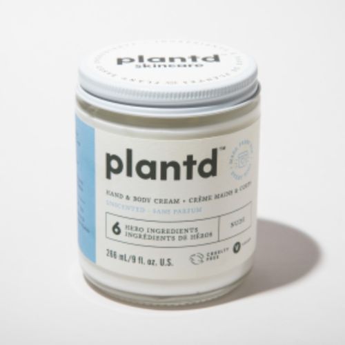 Plantd Skincare Nude Unscented Hand and Body Cream, 266ml
