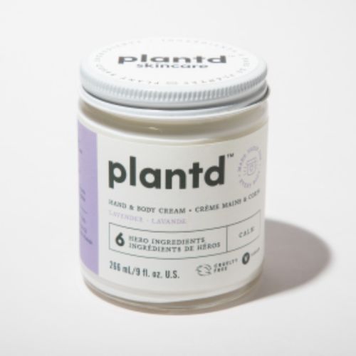 Plantd Skincare Calm Lavender Hand and Body Cream, 266ml