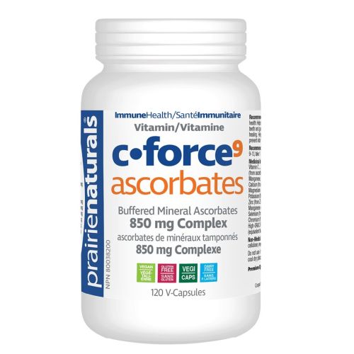 Prairie Naturals Vitamin C-Force 9 Ascorbates, 120 V-Capsules