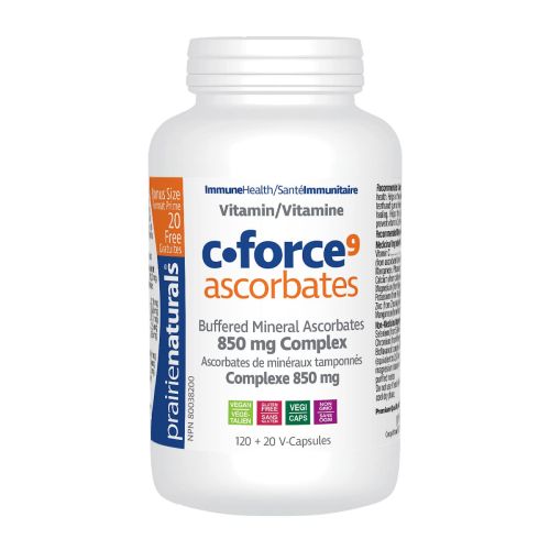 Prairie Naturals Vitamin C-Force 9 Ascorbates, 120 + 20 FREE V-Capsules