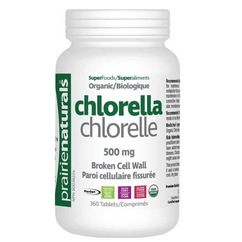 Prairie Naturals Organic Chlorella Broken Cell Wall, 360 Tablets