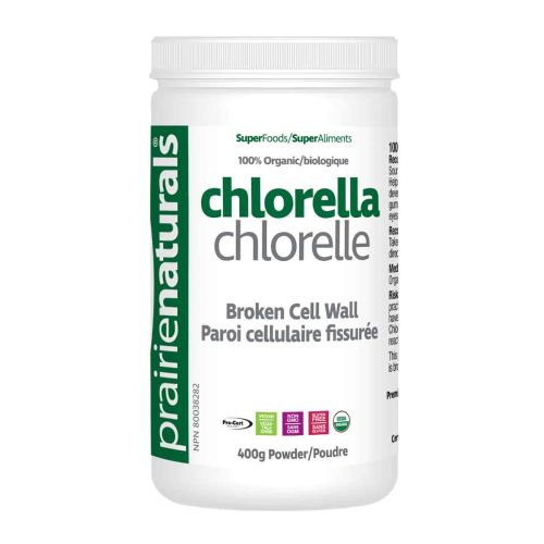 Prairie Naturals Organic Chlorella Broken Cell Wall, 400g Powder